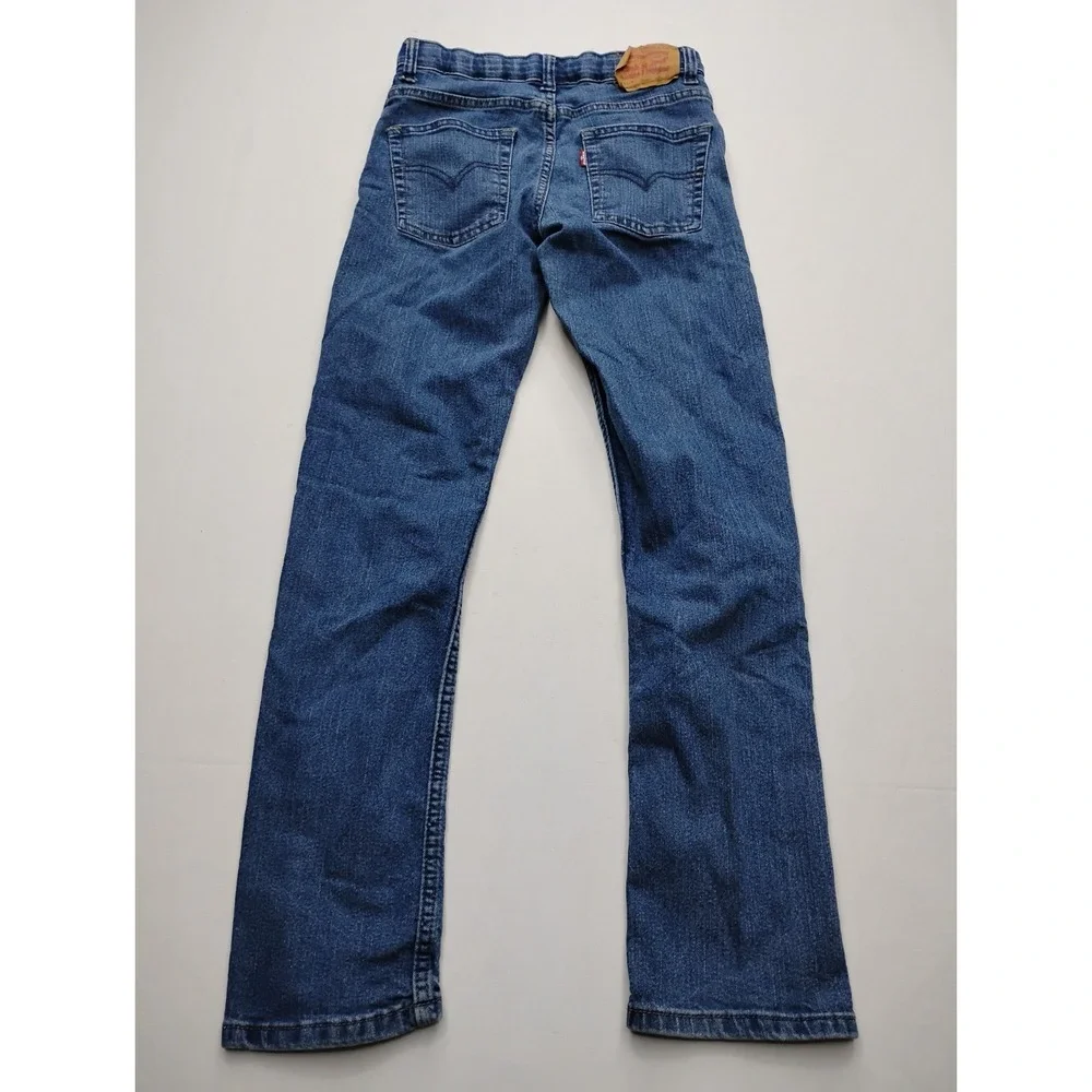 Levi's 511 Jeans Youth Boys Size 14 Reg Blue Denim Adjustable Waist W27xL29